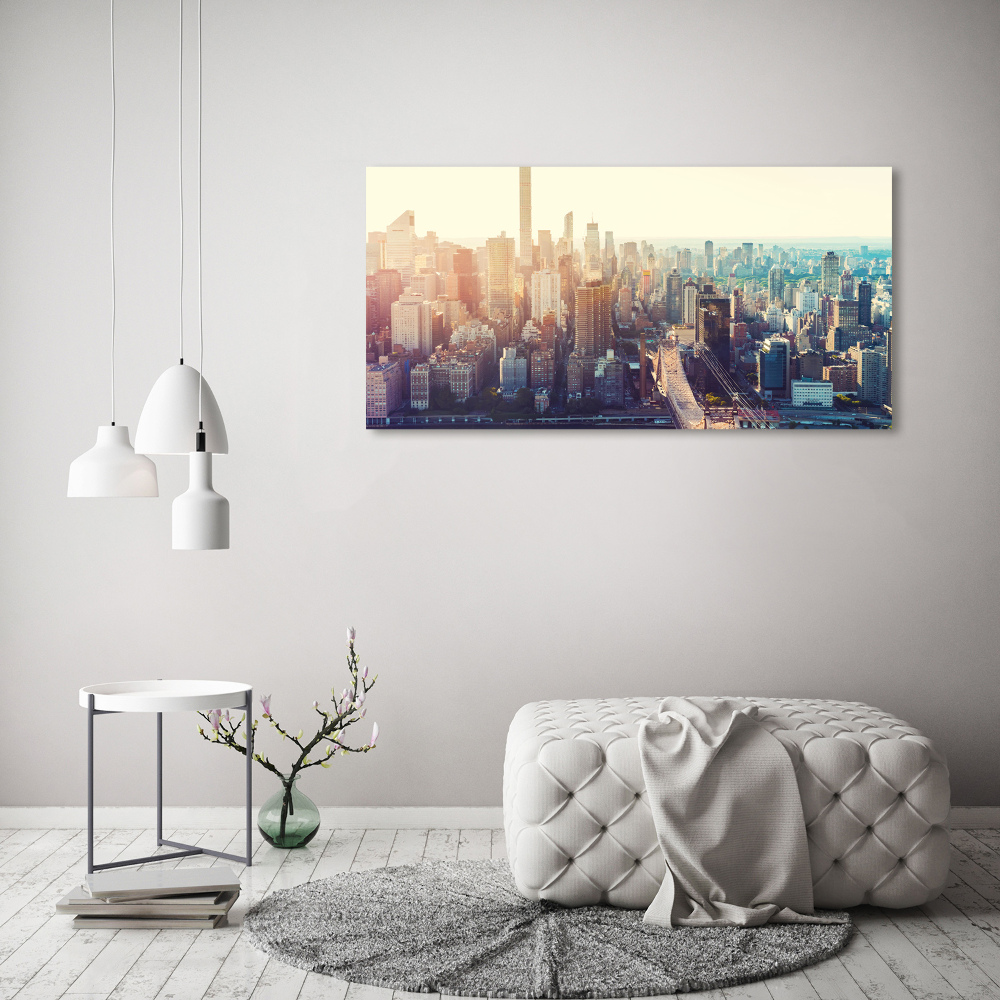 Tableau en acrylique New York City vue d'oiseau