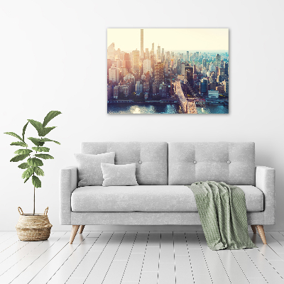 Tableau en acrylique New York City vue d'oiseau