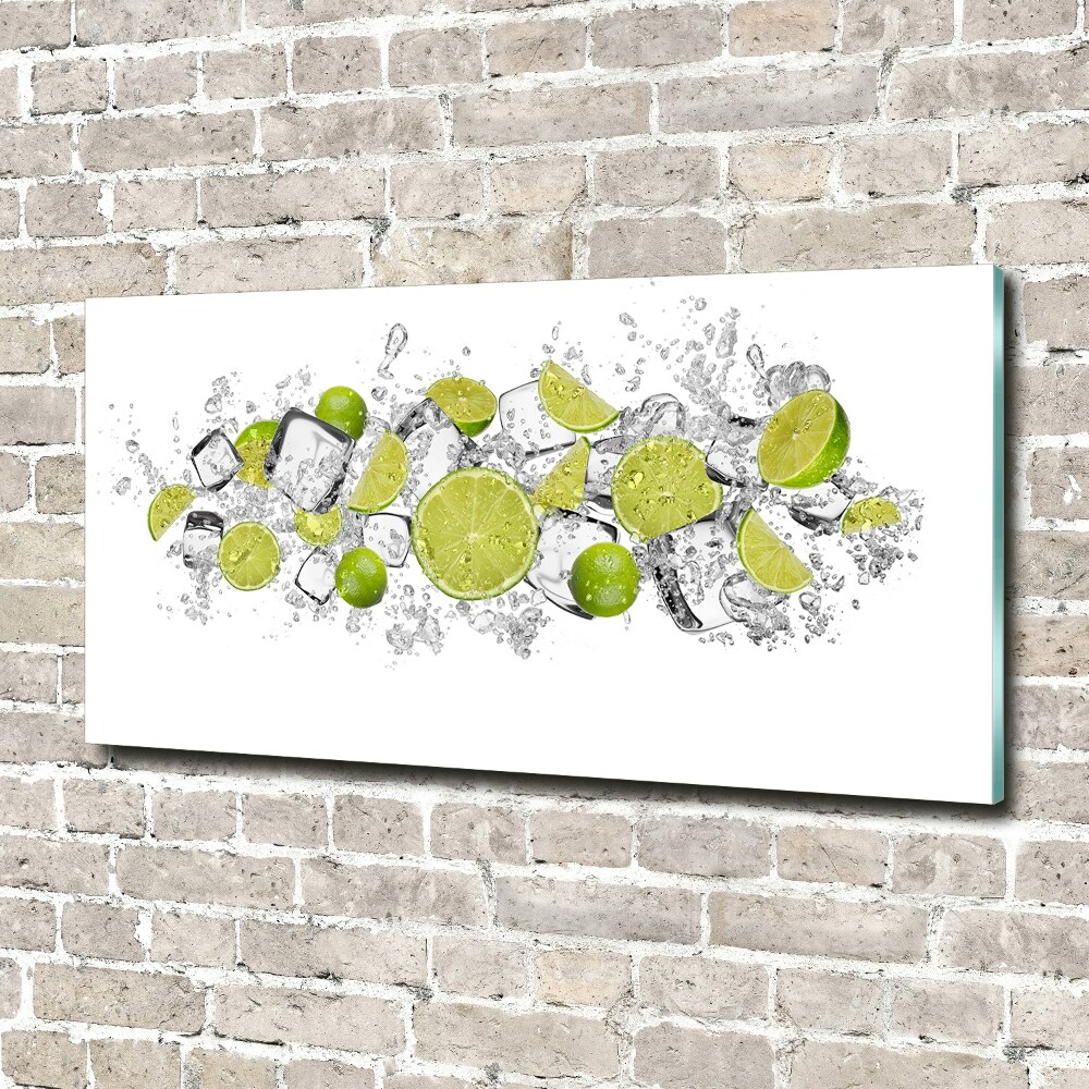 Tableau acrylique Glaçons au citron vert