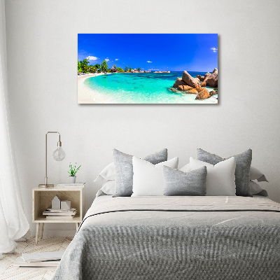 Tableau acrylique Plage des Seychelles