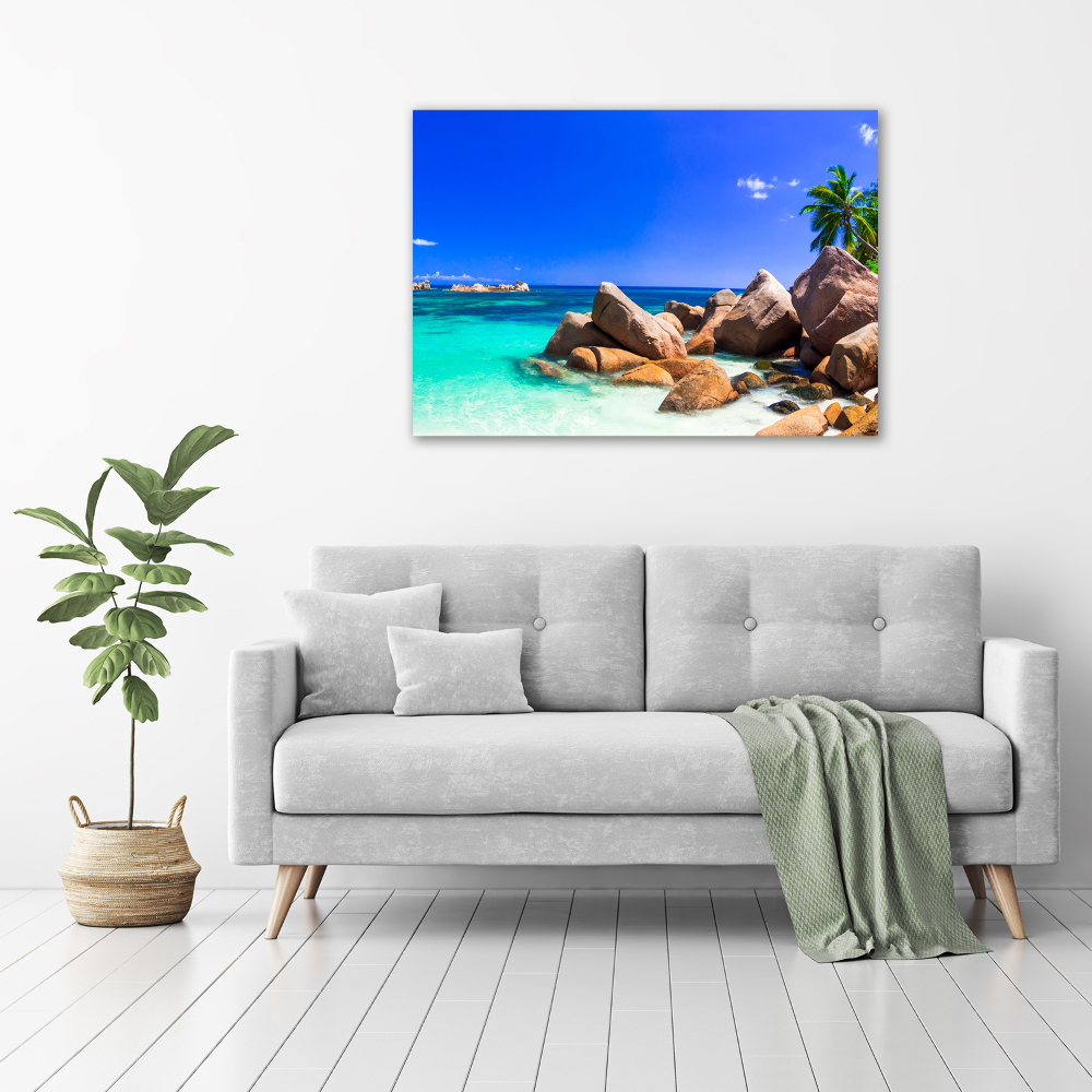 Tableau acrylique Plage des Seychelles