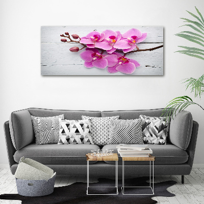 Acrylique tableau Orchidée sur bois