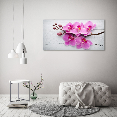 Acrylique tableau Orchidée sur bois