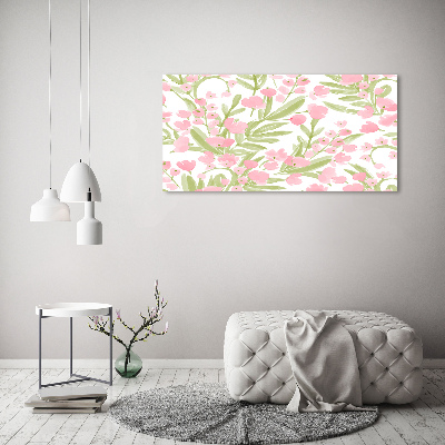 Tableau sur verre acrylique Design floral