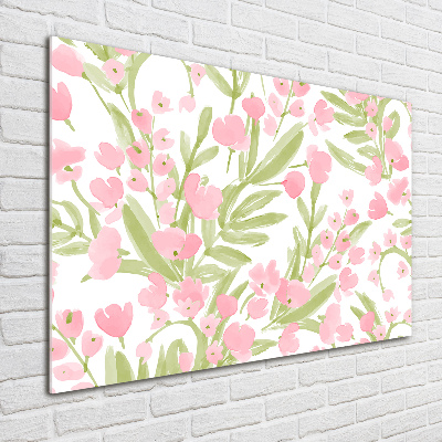 Tableau sur verre acrylique Design floral