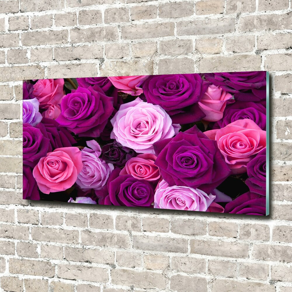 Tableau sur verre acrylique Roses