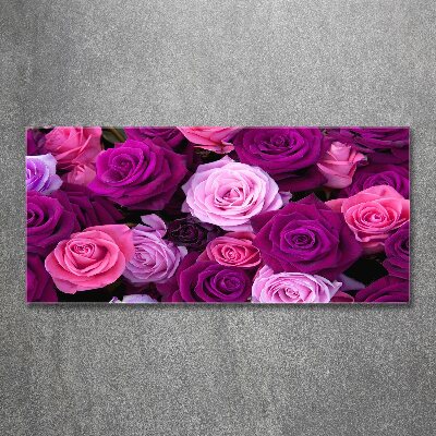 Tableau sur verre acrylique Roses