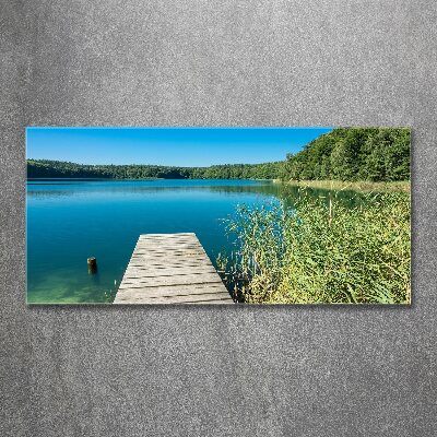 Tableau en acrylique Embarcadère au bord du lac