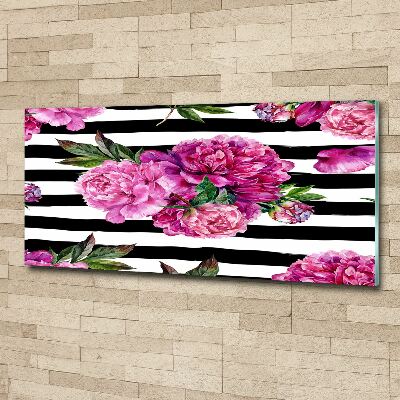 Tableau verre acrylique Pivointes roses