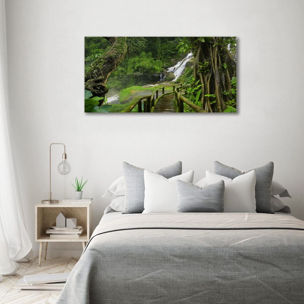 Tableau en acrylique Chute d'eau dans la jungle