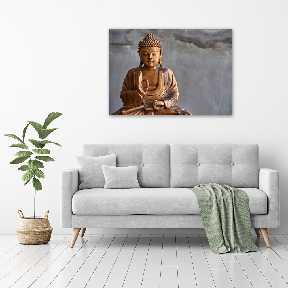 Acrylique tableau Bouddha en bois