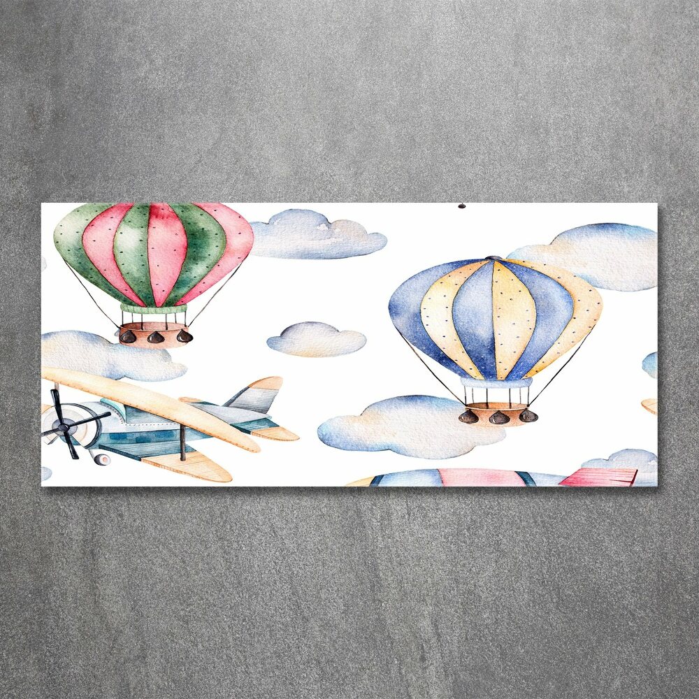 Tableau acrylique Avions et ballons