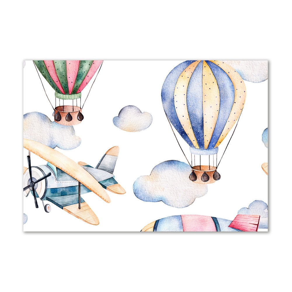 Tableau acrylique Avions et ballons