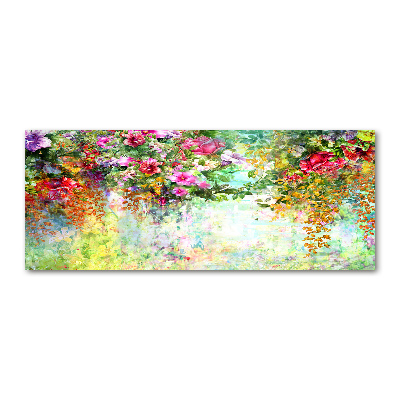 Tableau en acrylique Fleurs multicolores