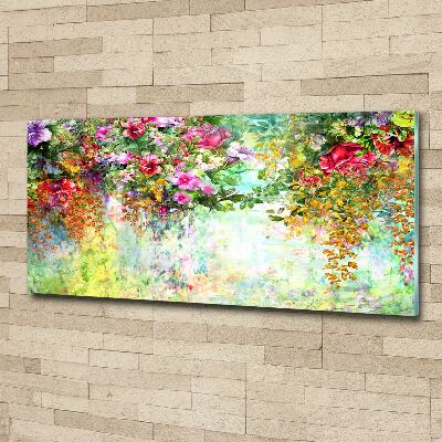 Tableau en acrylique Fleurs multicolores