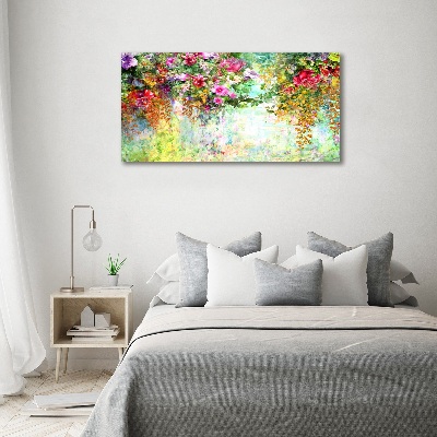 Tableau en acrylique Fleurs multicolores