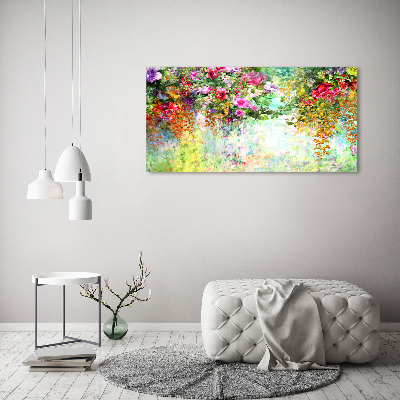 Tableau en acrylique Fleurs multicolores