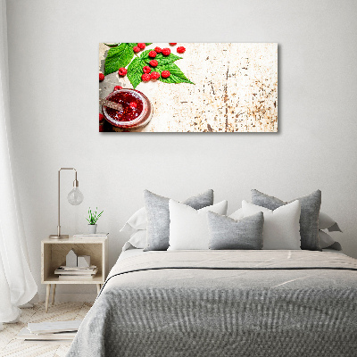 Tableau sur verre acrylique Confiture de framboises