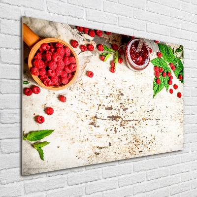 Tableau sur verre acrylique Confiture de framboises