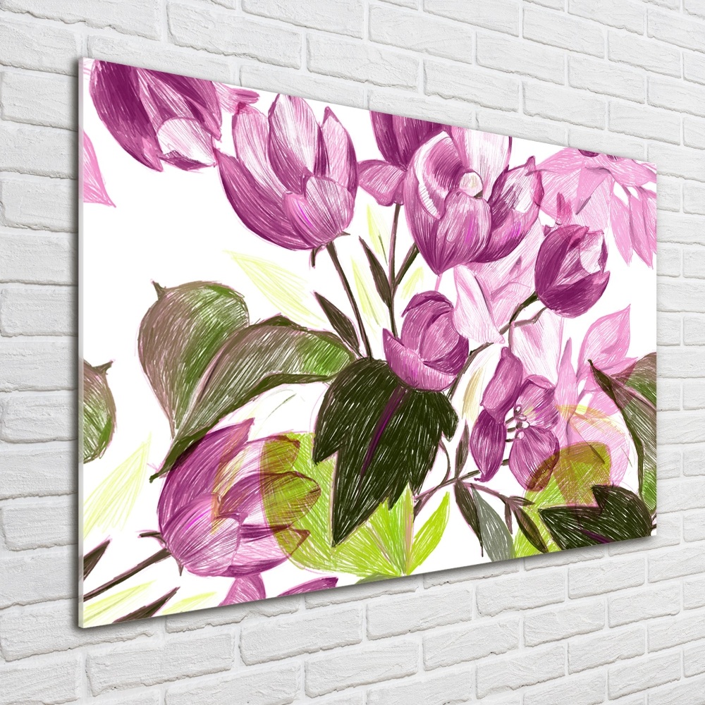 Acrylique tableau Motifs floraux