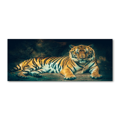 Acrylique tableau Tigre dans une grotte