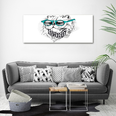 Tableau en acrylique Chat en lunettes