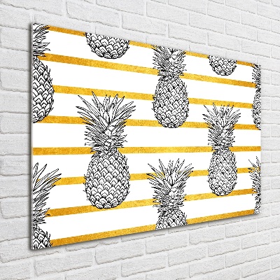 Tableau acrylique Ananas rayés