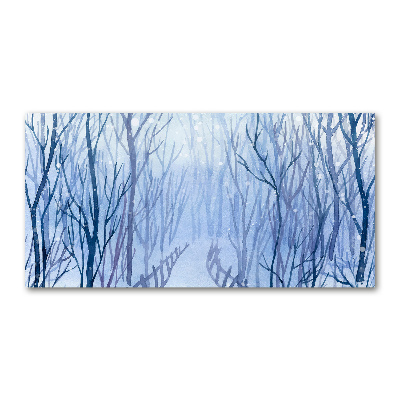 Acrylique tableau Forêt en hiver