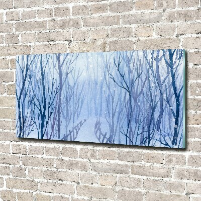 Acrylique tableau Forêt en hiver