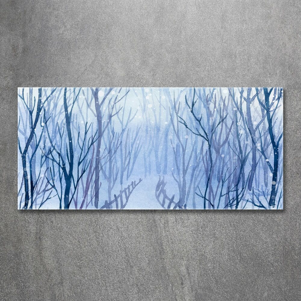 Acrylique tableau Forêt en hiver