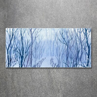 Acrylique tableau Forêt en hiver