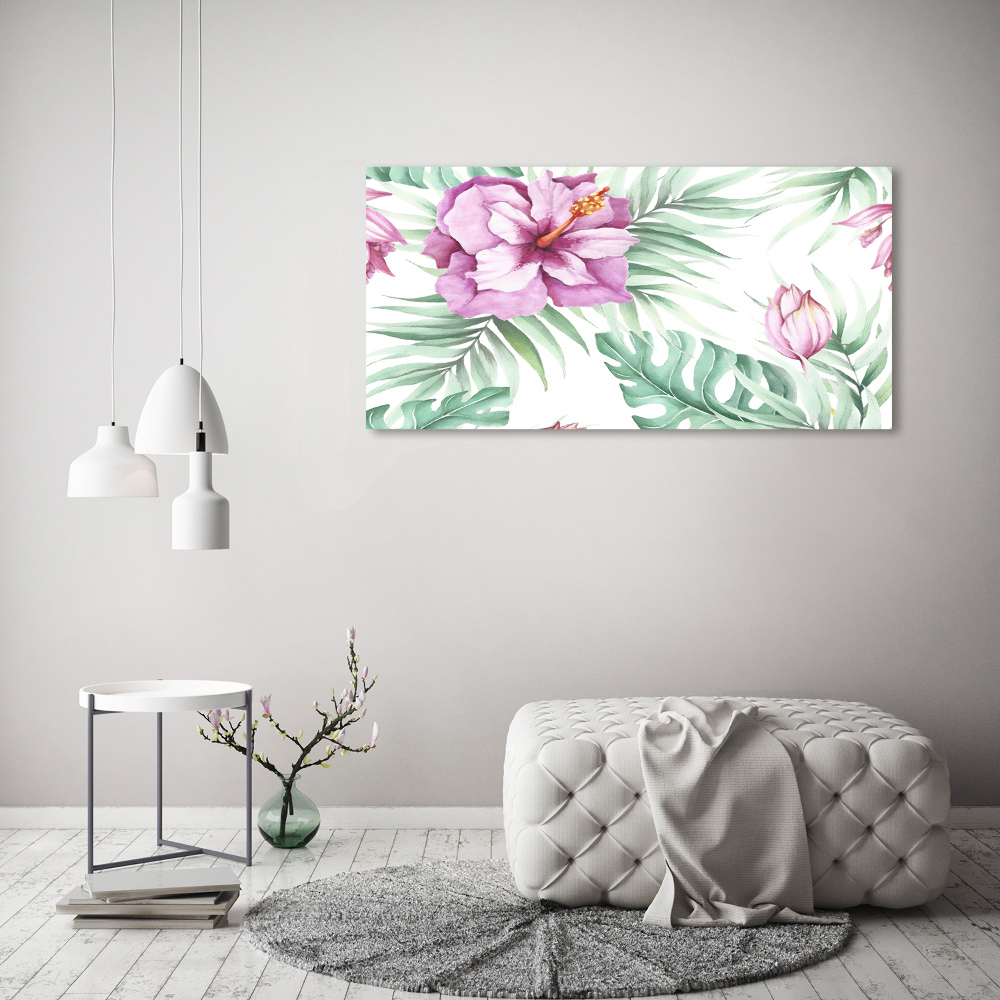 Tableau acrylique Les fleurs hawaïennes