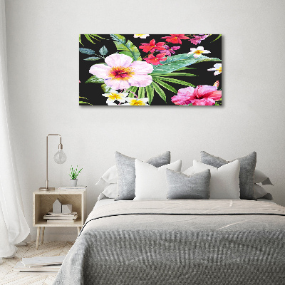 Acrylique tableau Les fleurs hawaïennes