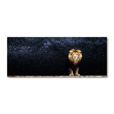 Tableau en acrylique Lion sur fond d'étoiles