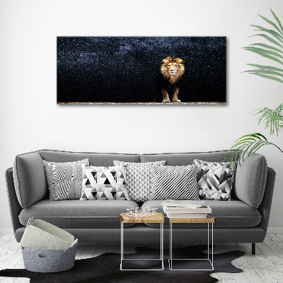 Tableau en acrylique Lion sur fond d'étoiles