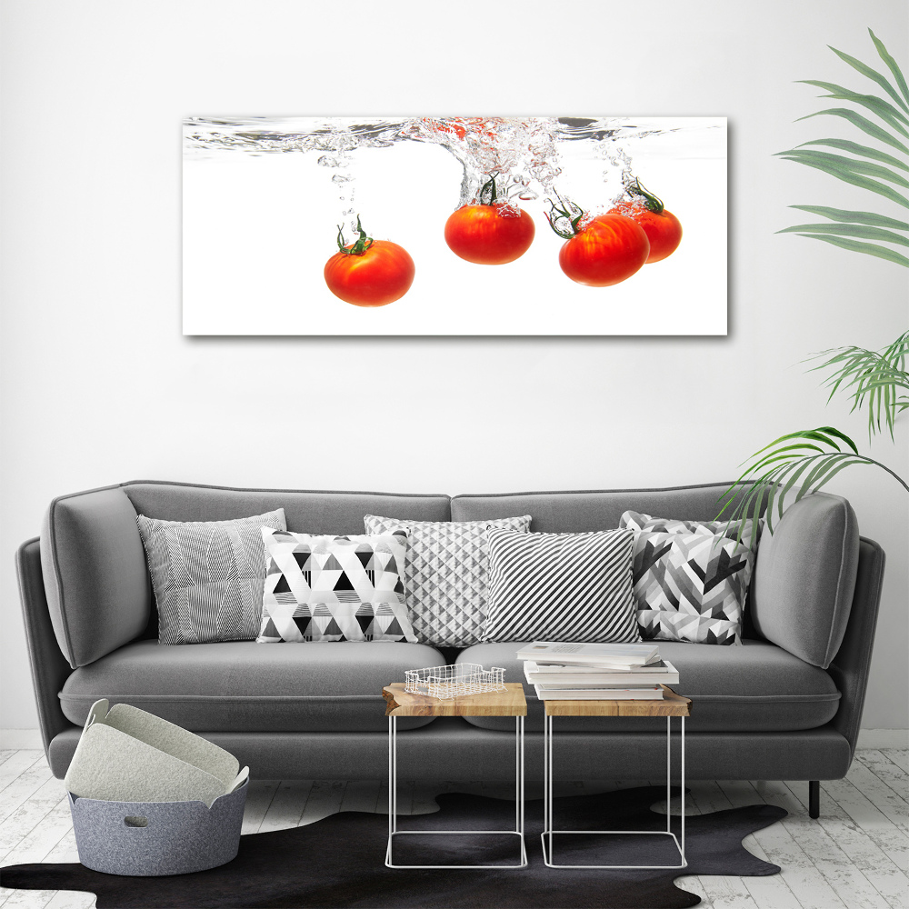 Tableau sur verre acrylique Tomates sous l'eau