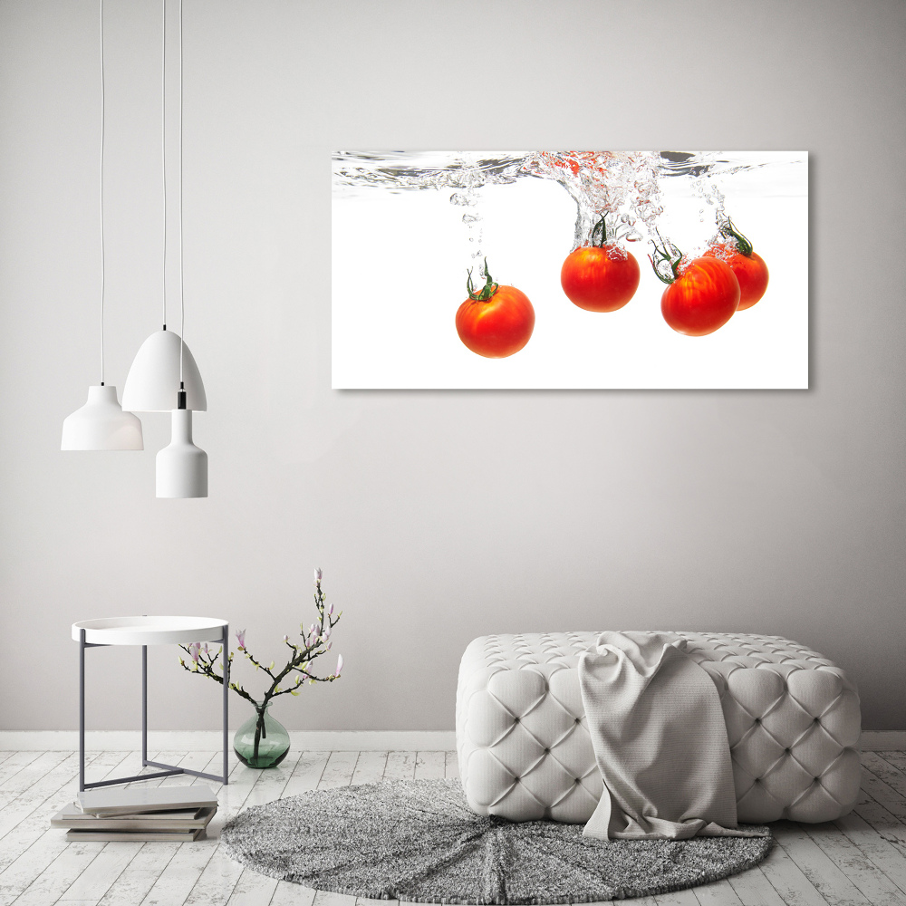 Tableau sur verre acrylique Tomates sous l'eau