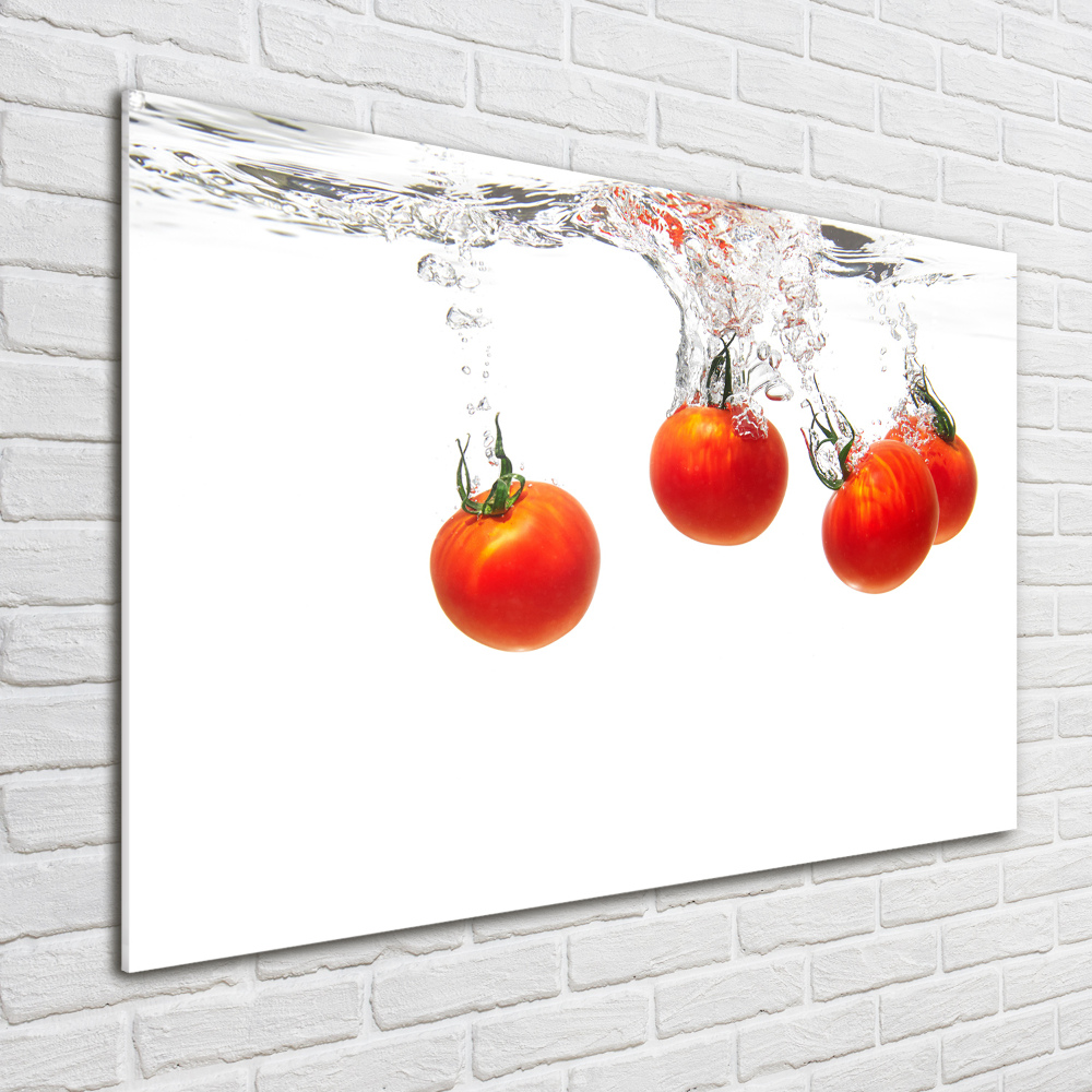 Tableau sur verre acrylique Tomates sous l'eau