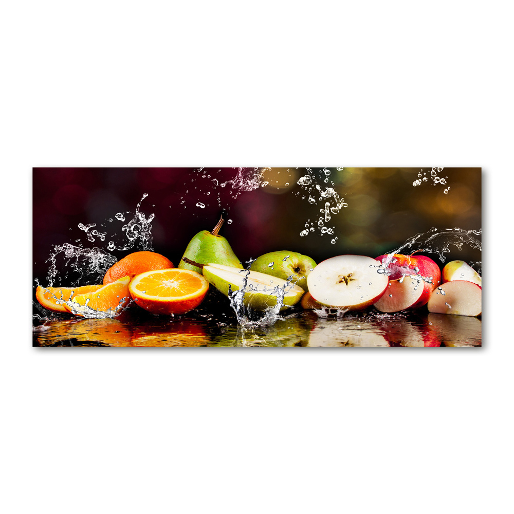 Tableau sur verre acrylique Fruits et eau