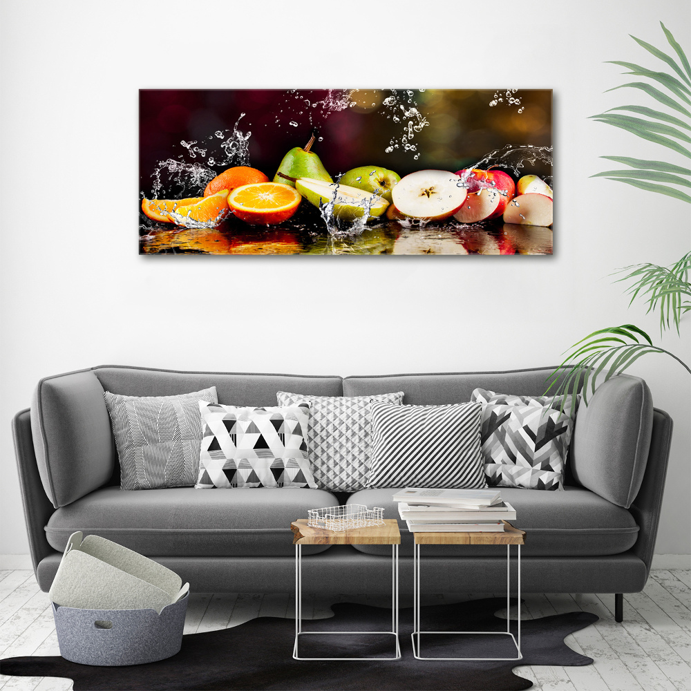 Tableau sur verre acrylique Fruits et eau