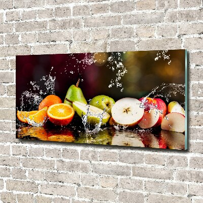 Tableau sur verre acrylique Fruits et eau