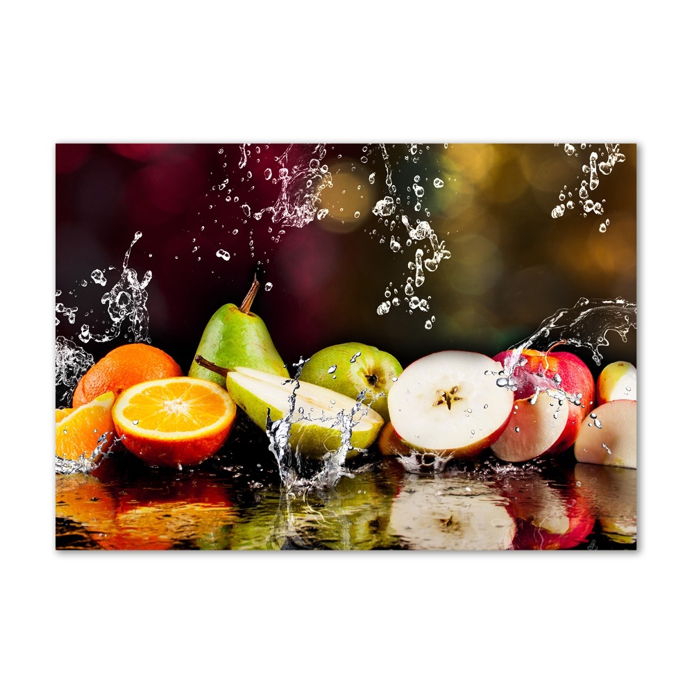 Tableau sur verre acrylique Fruits et eau