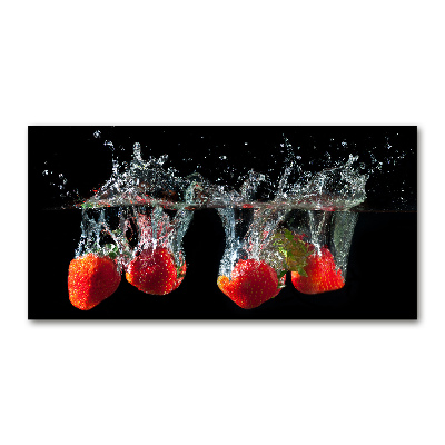 Tableau acrylique Fraises sous l'eau