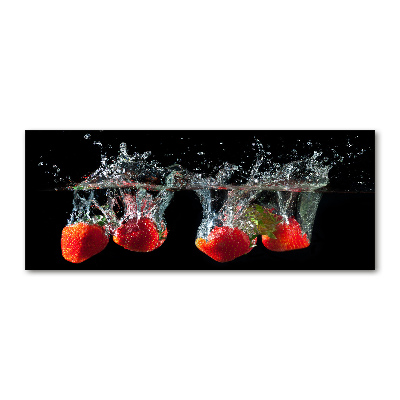 Tableau acrylique Fraises sous l'eau