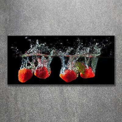 Tableau acrylique Fraises sous l'eau