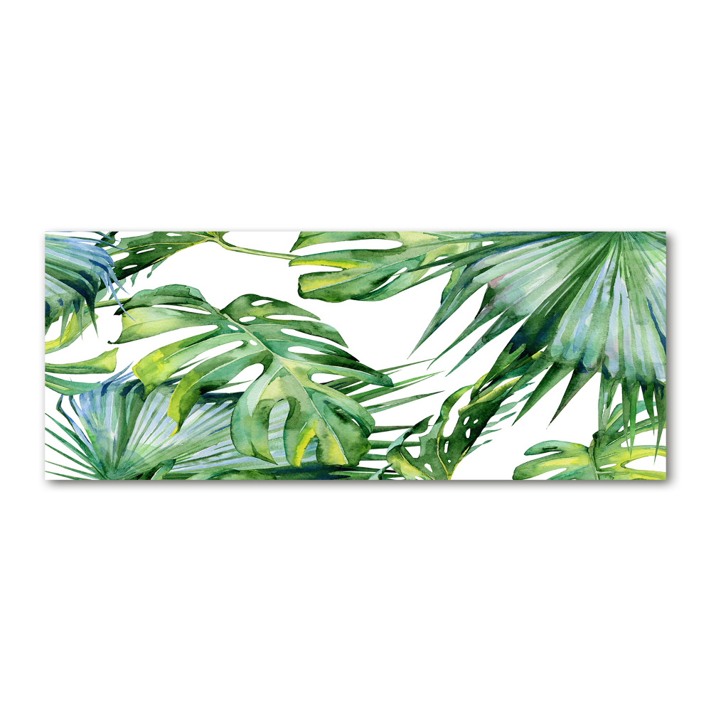 Acrylique tableau Feuillets tropicaux