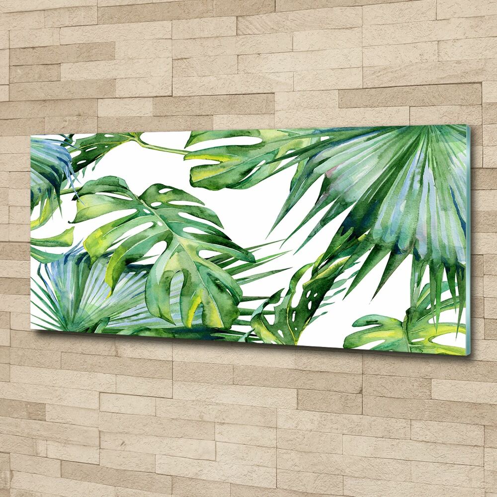 Acrylique tableau Feuillets tropicaux