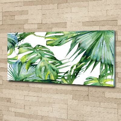 Acrylique tableau Feuillets tropicaux