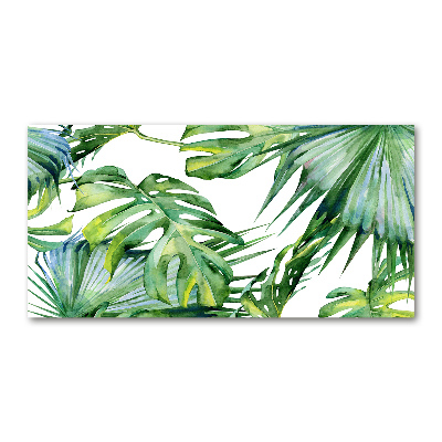 Acrylique tableau Feuillets tropicaux