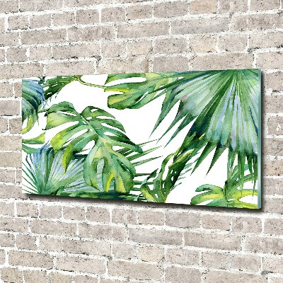 Acrylique tableau Feuillets tropicaux